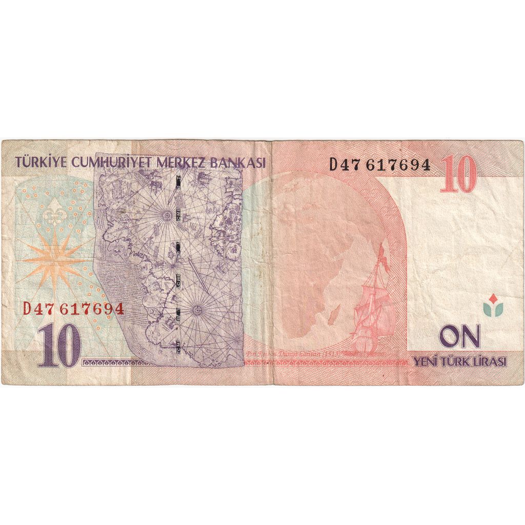 Truthahn,
10 neue Lira,
VF(30-35)