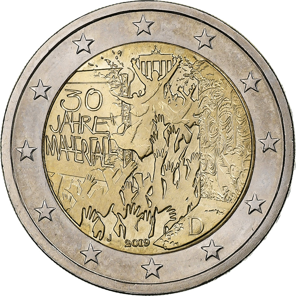 Deutschland,
2 Euro,
30. Jahrestag