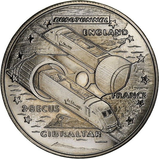 Gibraltar, 
  
  Elisabeth II., 
  
  2,8 Ecu