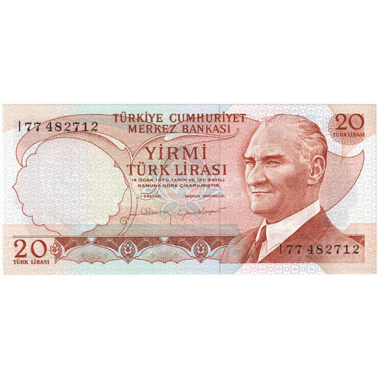 Truthahn, 
  
  20 Lira, 
  
  UNC(65-70)