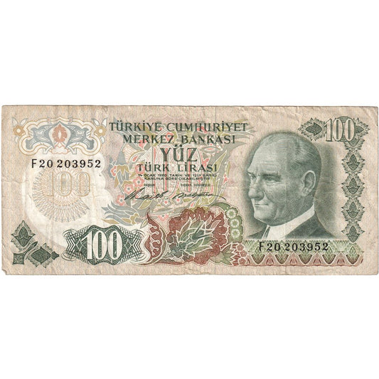 Truthahn, 
  
  100 Lira, 
  
  VF(30-35)