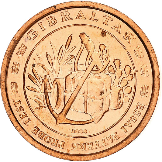 Gibraltar, 
  
  2 Euro-Cent, 
  
  Fantasie-Euro-Muster
