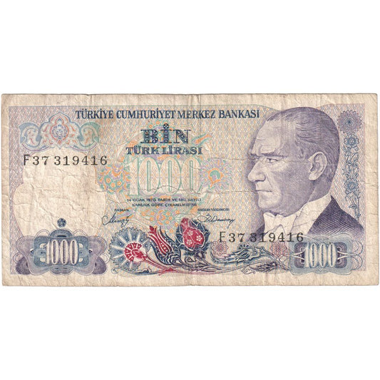 Truthahn, 
  
  1000 Lira, 
  
  VF(20-25)