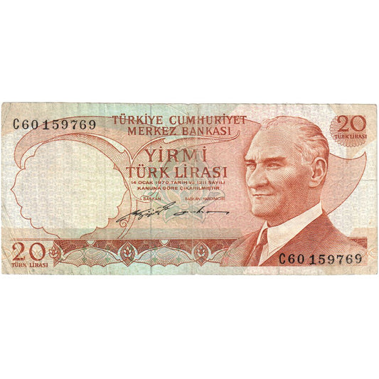 Truthahn, 
  
  20 Lira, 
  
  EF(40-45)
