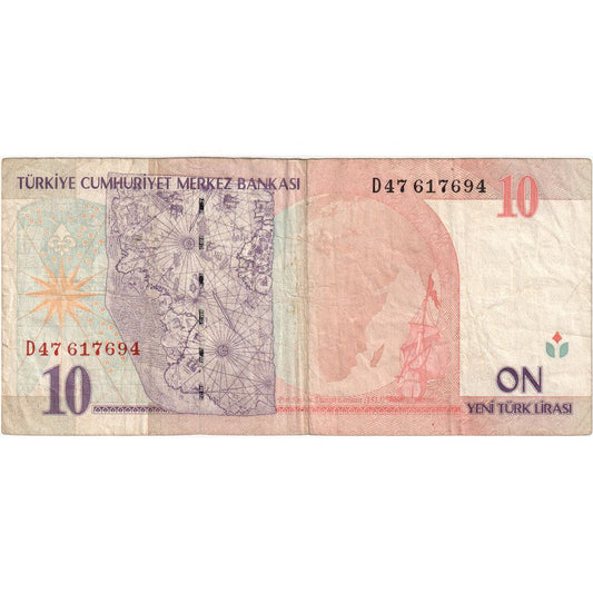 Truthahn, 
  
  10 neue Lira, 
  
  VF(30-35)