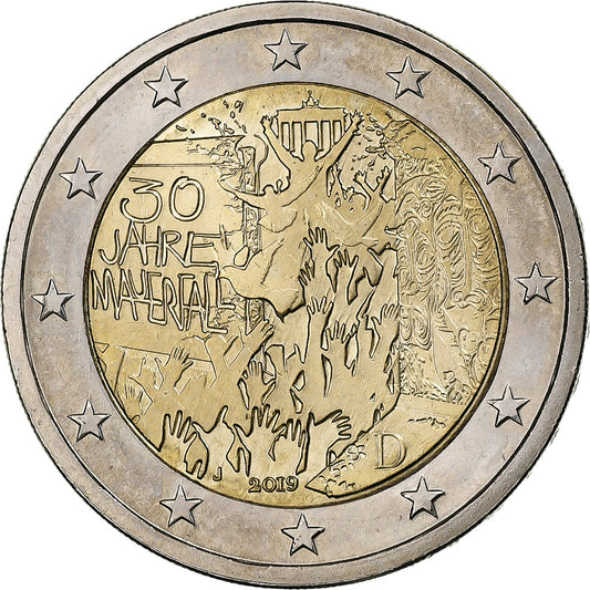 Deutschland, 
  
  2 Euro, 
  
  30. Jahrestag