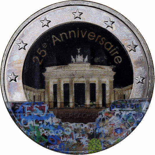 Deutschland, 
  
  2 Euro, 
  
  Chute du mur de Berlin