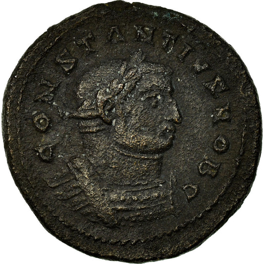 Münze, 
  
  Constantius I., 
  
  Follis