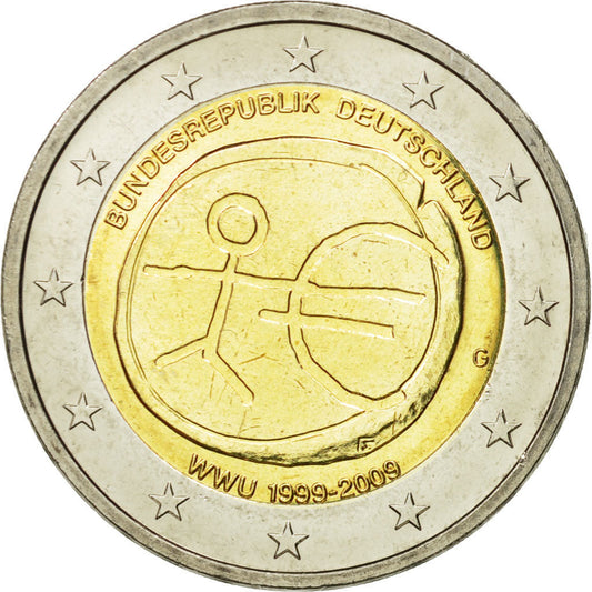 DEUTSCHLAND - BUNDESREPUBLIK, 
  
  2 Euro, 
  
  10. Jahrestag von EMU