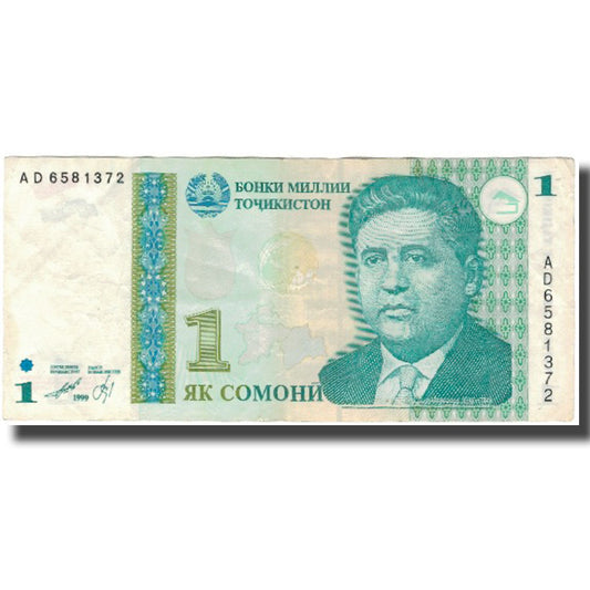 Banknote, 
  
  Tadschikistan, 
  
  1 Somoni