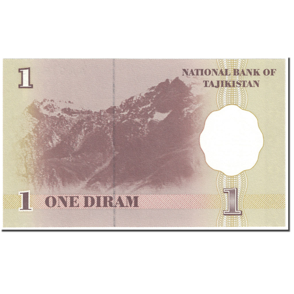 Banknote, 
  
  Tadschikistan, 
  
  1 Diram