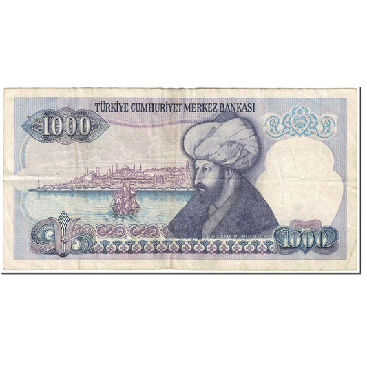 Banknote, 
  
  Truthahn, 
  
  1000 Lira