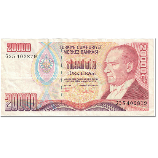 Banknote, 
  
  Truthahn, 
  
  20