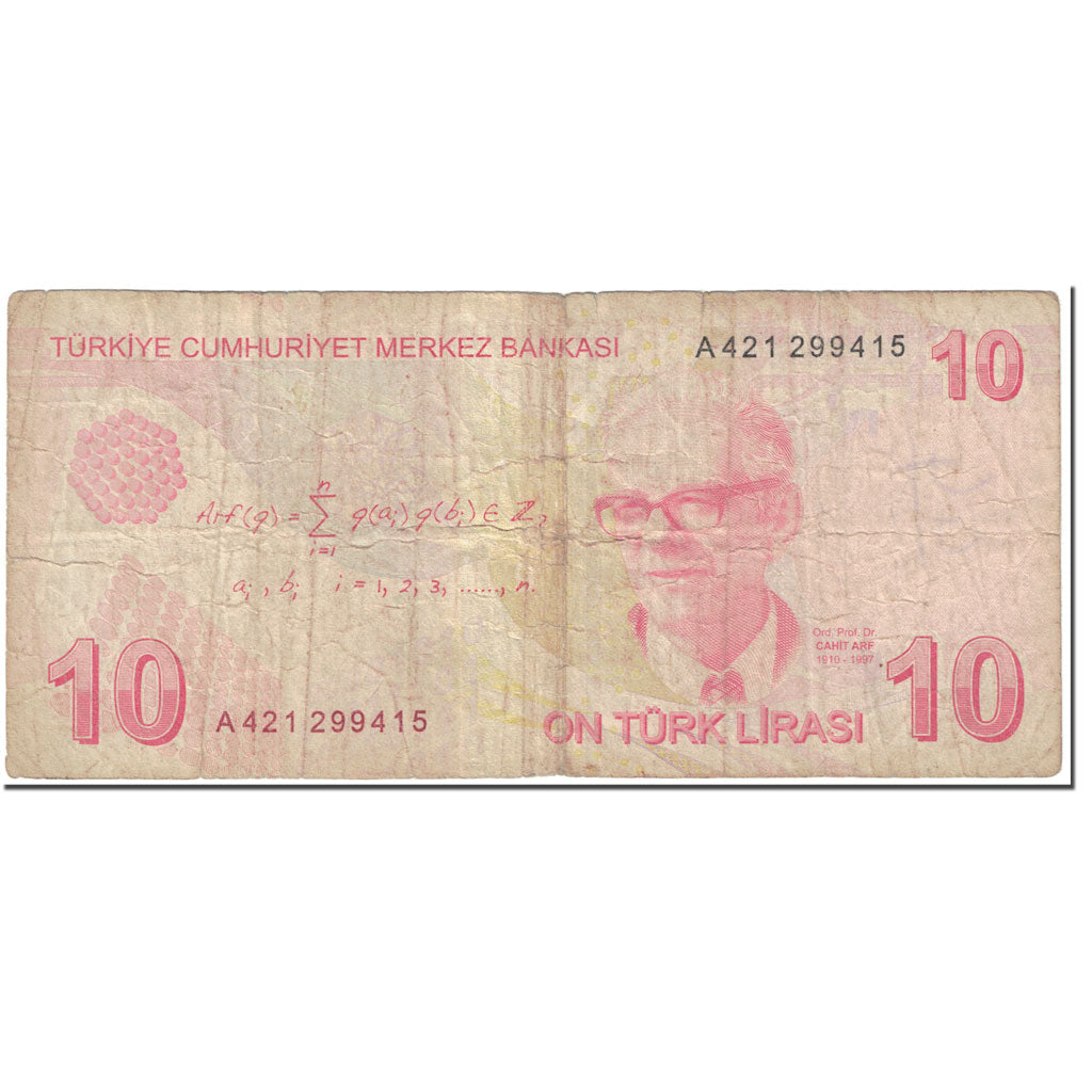 Banknote, 
  
  Truthahn, 
  
  10 Lira