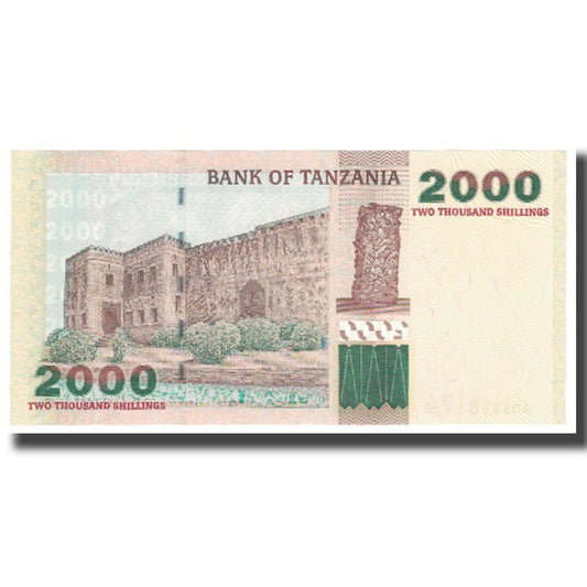 Banknote, 
  
  Tansania, 
  
  2000 Shilingi