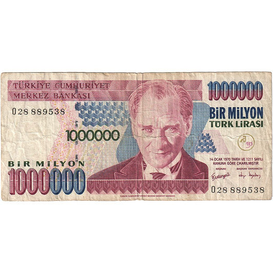 Truthahn, 
  
  1000000 Lira, 
  
  14.10.1970