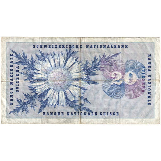 Schweiz, 
  
  20 Franken, 
  
  1965