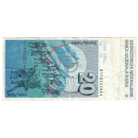 Banknote, 
  
  Schweiz, 
  
  20 Franken