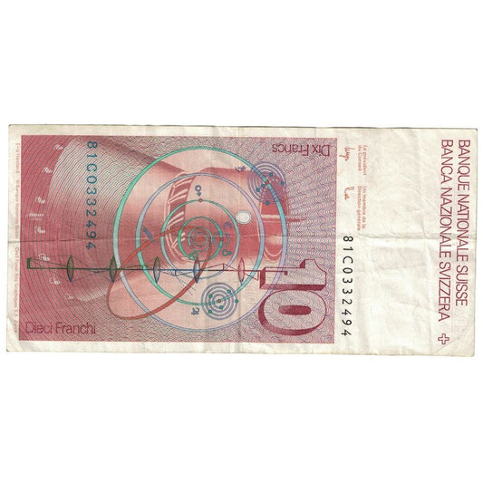 Banknote, 
  
  Schweiz, 
  
  10 Franken